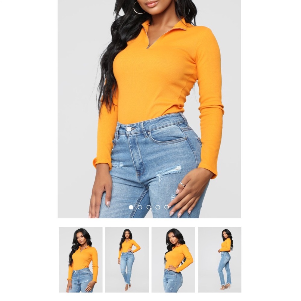 FASHION NOVA ZIP UP LONG SLEEVED SIZE L